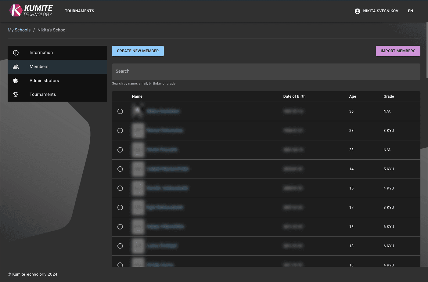 Member List Navigation