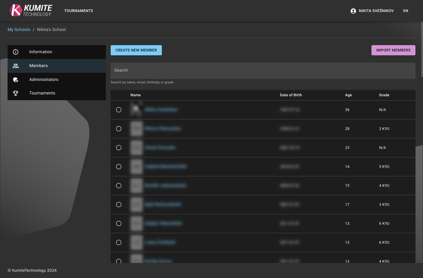 Member List Navigation