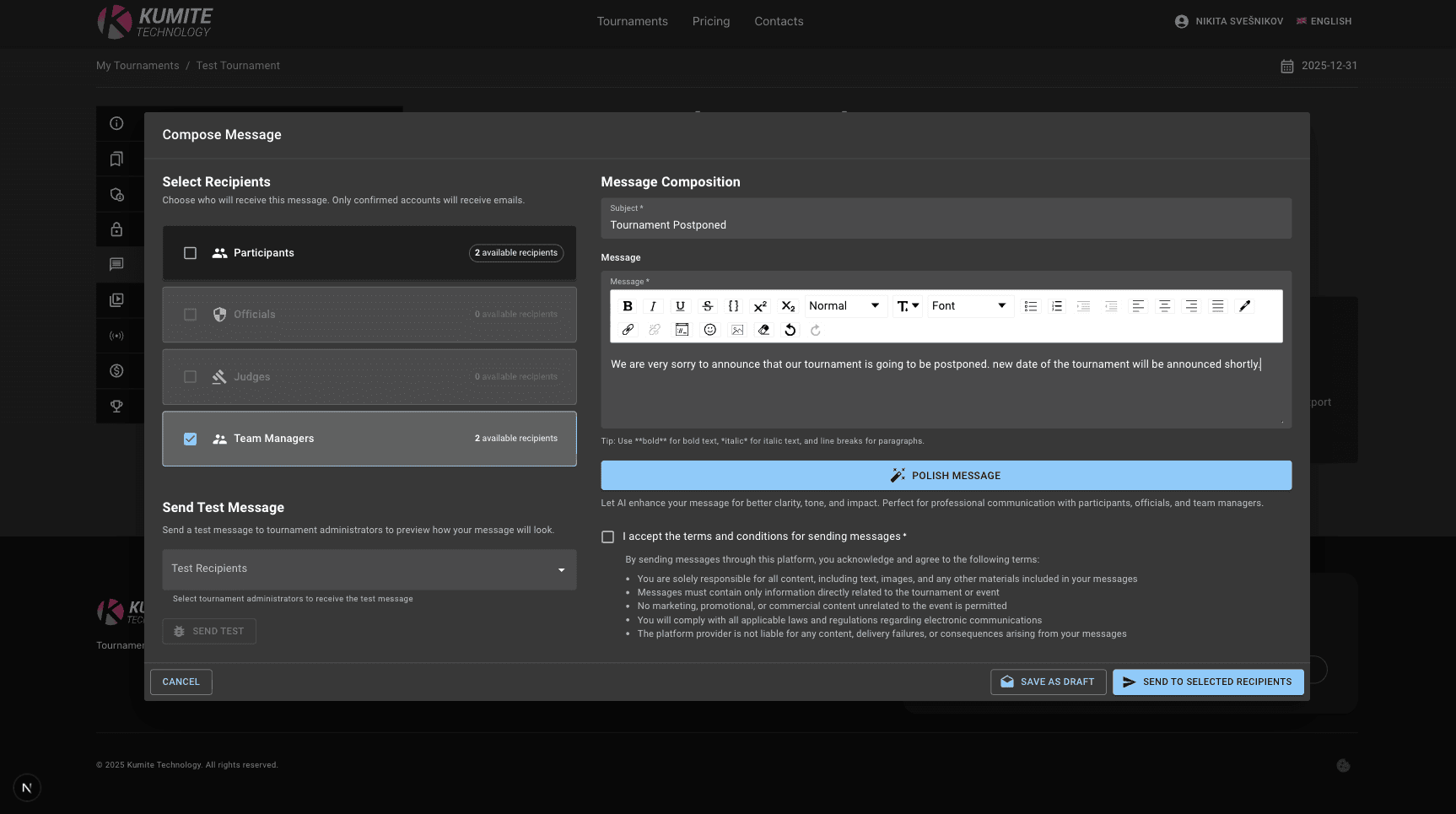 Compose Message Dialog