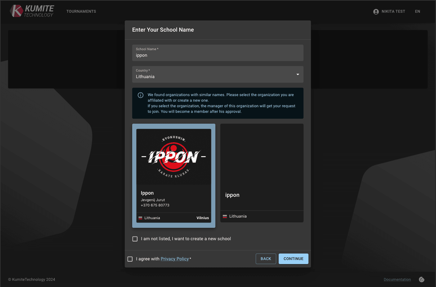 Join Existing School