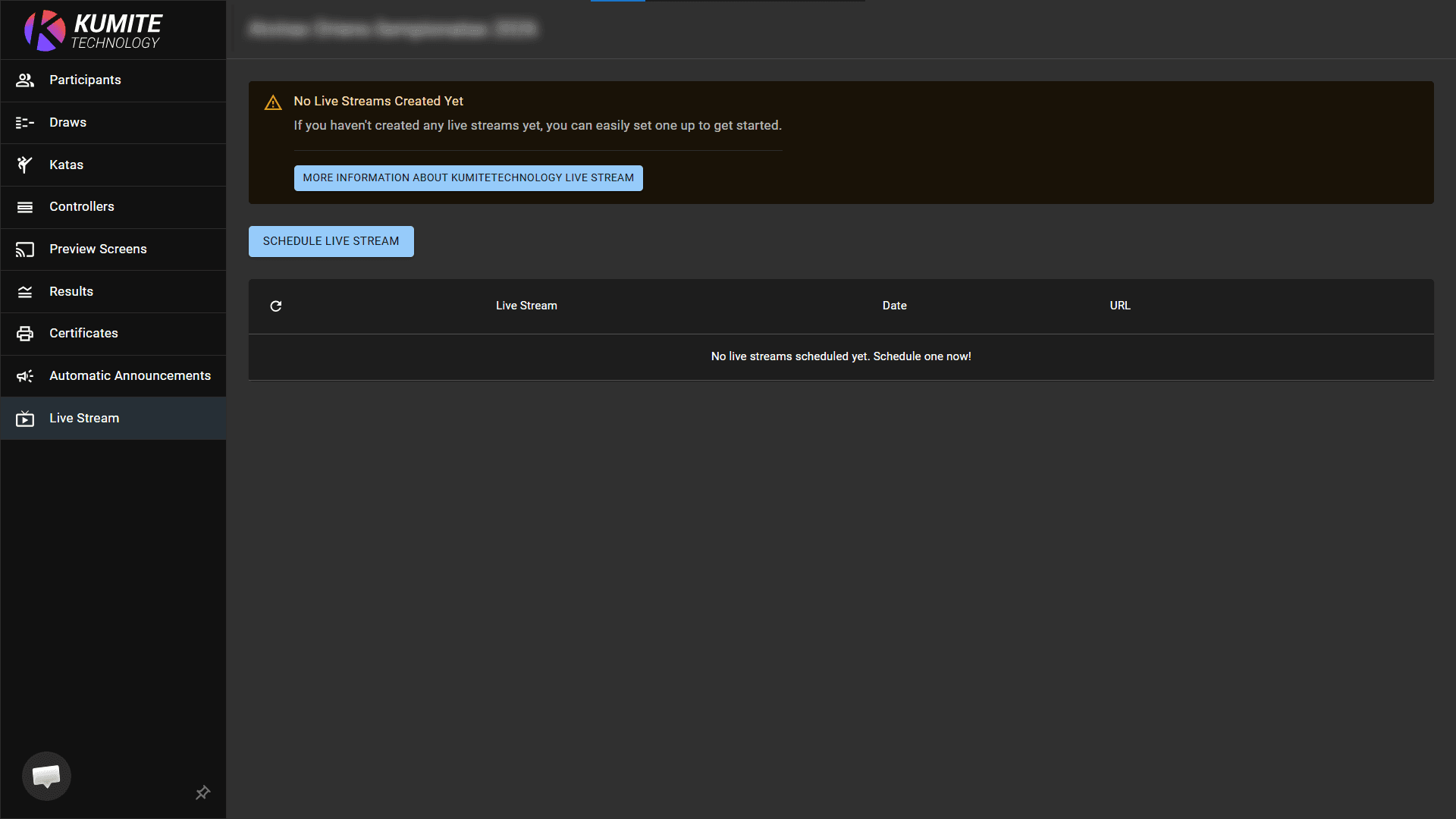 Set Up Live Stream